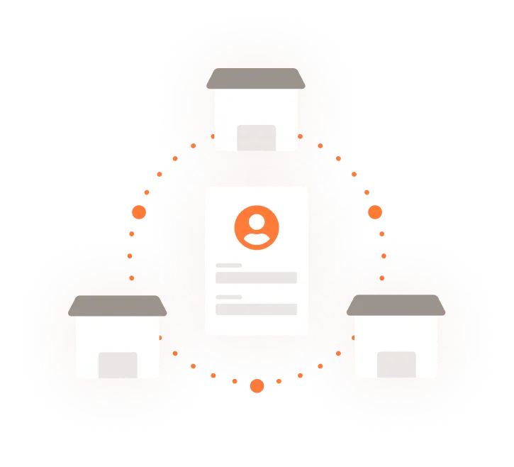 患者情報を共有するイメージ