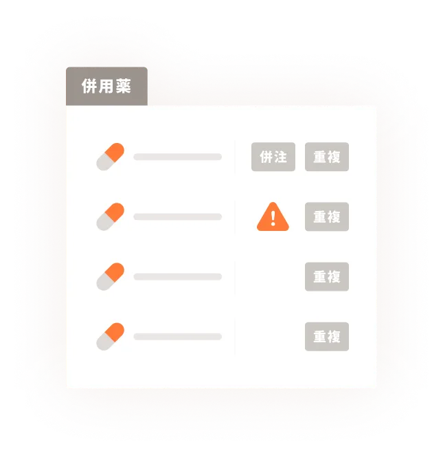 市販薬もまとめてチェックするイメージ