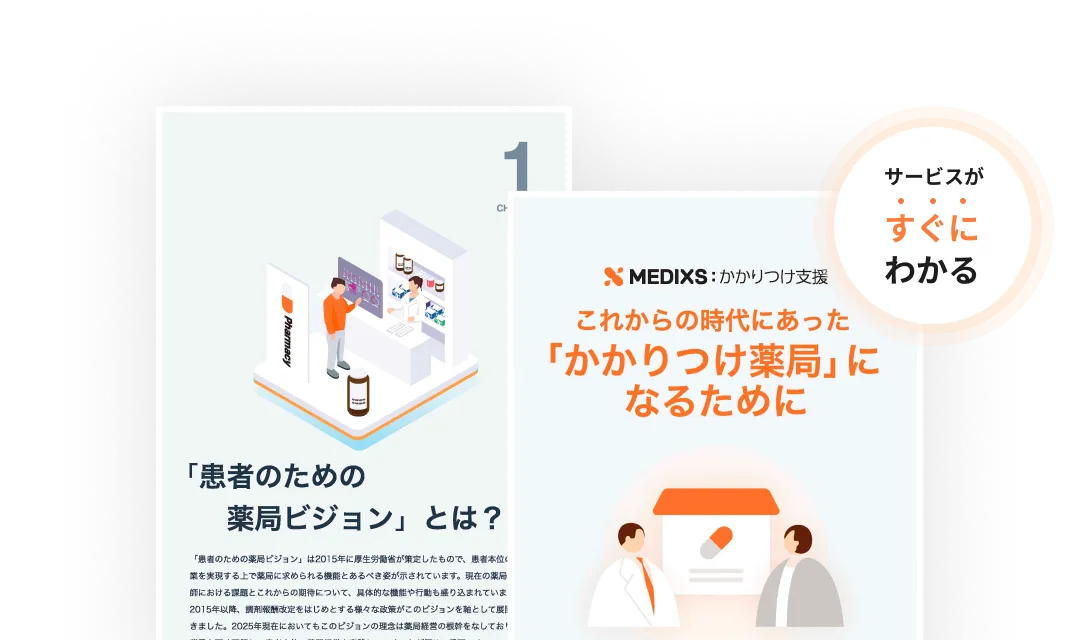 MEDIXSが薬局運用と患者体験を両面から支援している図