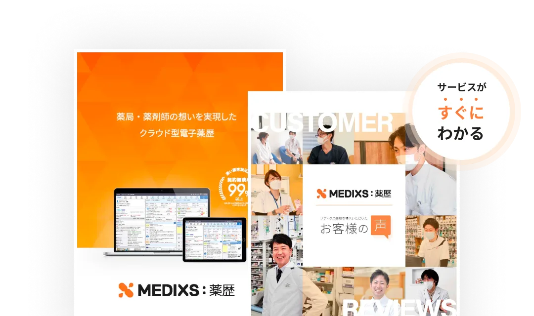 MEDIXSが薬局運用と患者体験を両面から支援している図