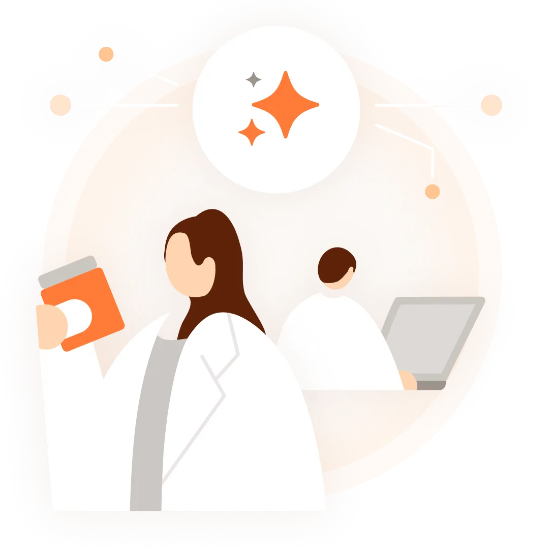 AIサポートで業務効率化するイメージ