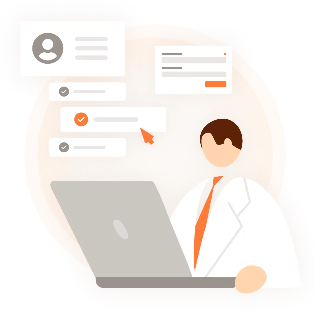 シンプルな入力作業を進めるイメージ