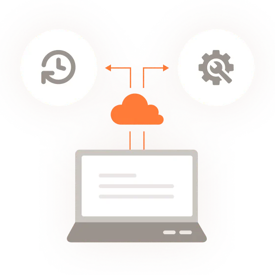 更新やバックアップも全て任せられるイメージ