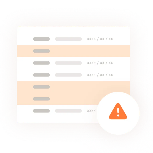 頭書き不備・更新をチェックするイメージ