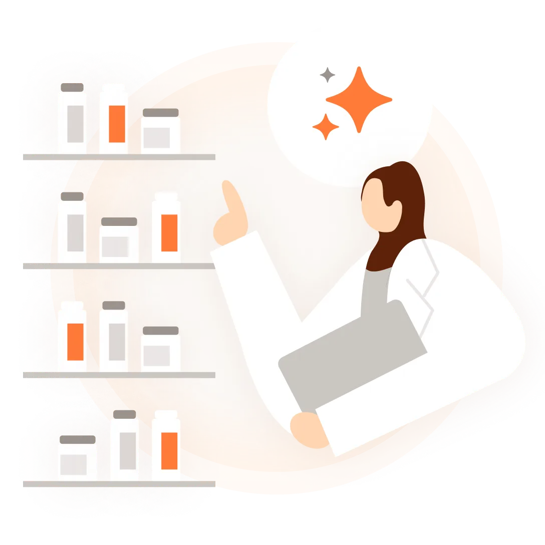 自動発注で在庫を賢く管理できるイメージ